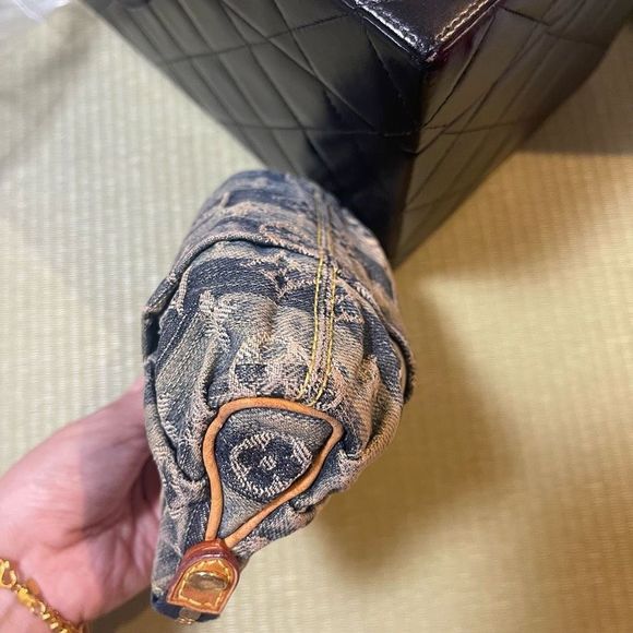 Louis Vuitton Blue Denim Pochette Cosmetic Pouch Monogram Cosmetic Bag - Picture 8 of 11